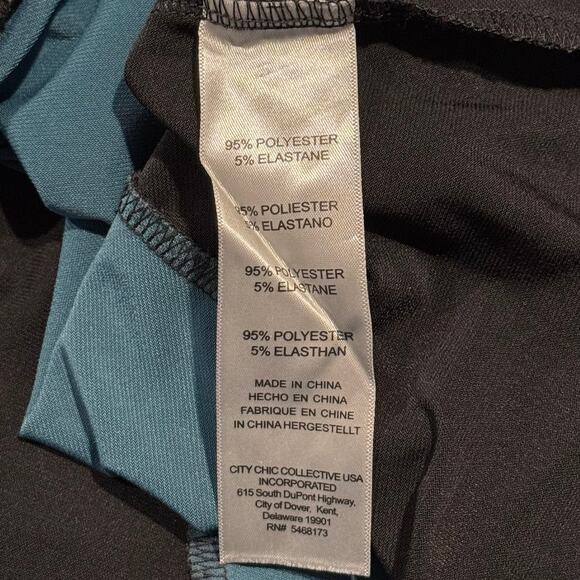 Avenue Top 3/4 Sleeve Asymmetrical Cowl Academia Minimalist Color Block 26/28 - Picture 4 of 6